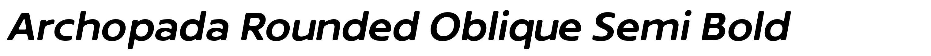 Archopada Rounded Oblique Semi Bold